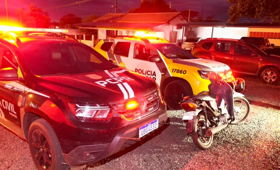 PCPR e PMPR recuperam motocicleta furtada em Umuarama