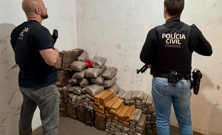 PCPR apreende mais de 211 quilos de maconha após localizar veículo acidentado em Guaraniaçu