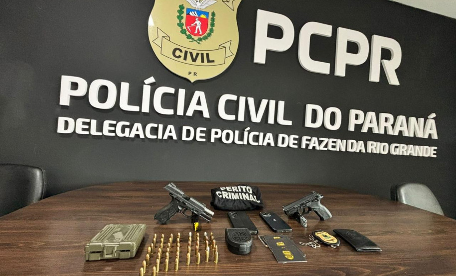 PCPR prende homem em flagrante e apreende arma de uso restrito em Fazenda Rio Grande