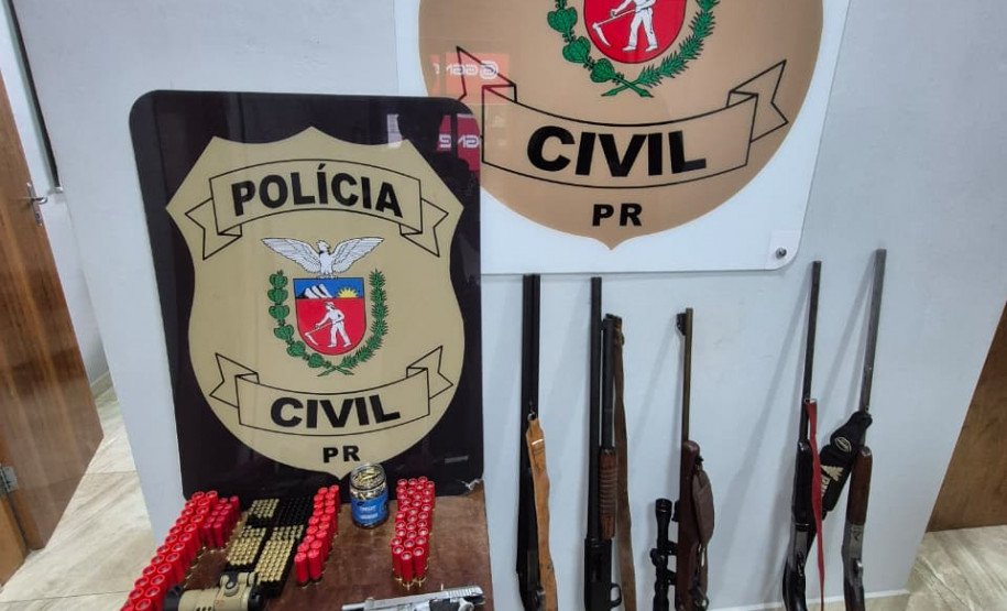 PCPR prende seis pessoas e apreende arsenal durante operação contra comércio ilegal de armas