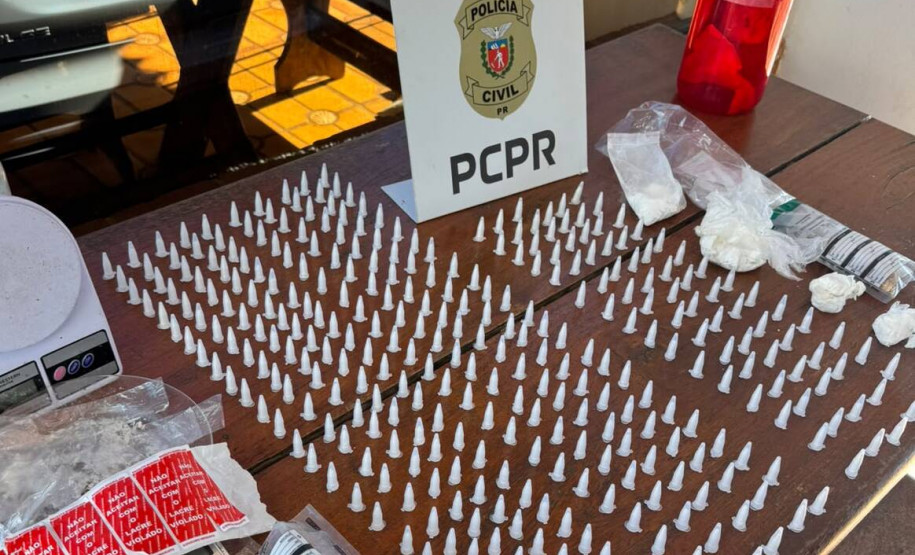 PCPR apreende drogas e materiais utilizados para distribuição de entorpecentes em Arapongas