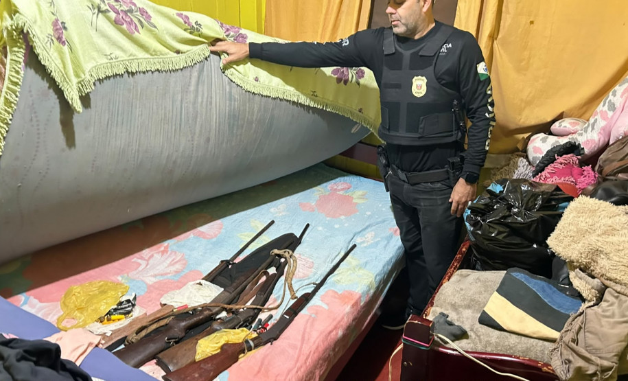 PCPR prende homem e apreende armas e aves silvestres durante ação em Cornélio Procópio