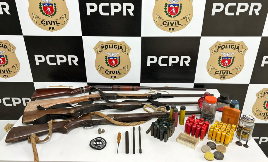 PCPR prende homem e apreende armas e aves silvestres durante ação em Cornélio Procópio