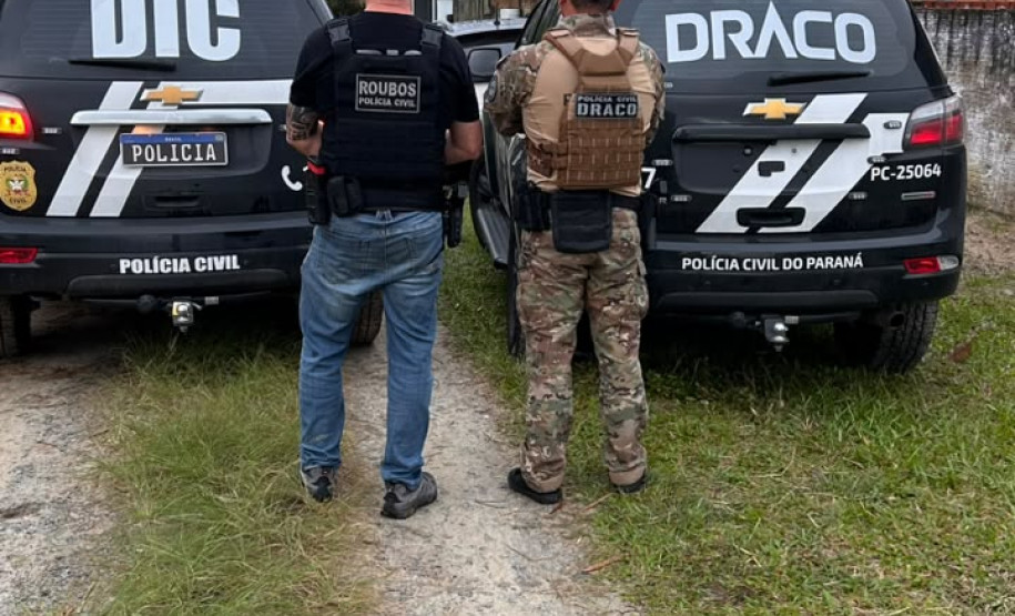 PCPR e PCSC prendem três pessoas investigadas por roubo a joalheria em Santa Catarina