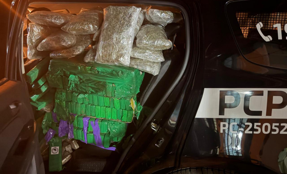 PCPR apreende mais de 825 quilos de maconha em Foz do Iguaçu