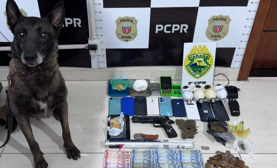 Forças de segurança prendem quatro pessoas por tráfico de drogas e associação para o tráfico em Irati