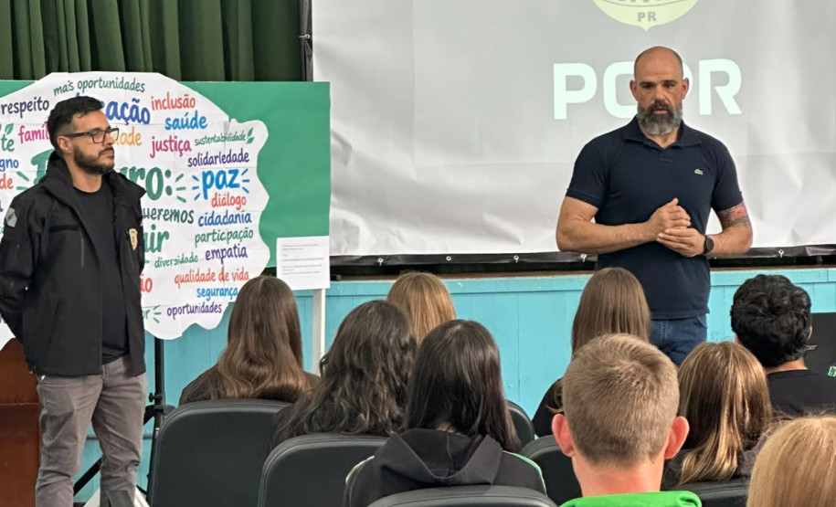 PCPR promove palestras sobre combate à violência doméstica para 300 estudantes em São Mateus do Sul