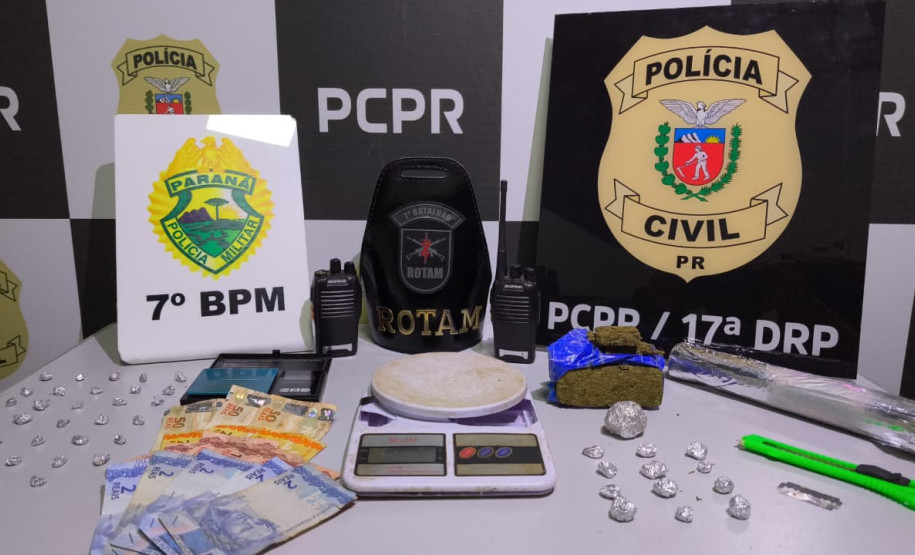 PCPR e PMPR prendem cinco homens por tráfico de drogas em Cruzeiro do Oeste