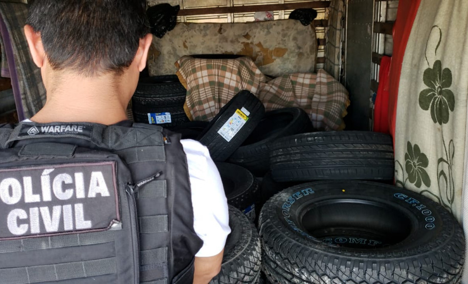 PCPR recupera carga de pneus roubados avaliada em R$ 40 mil