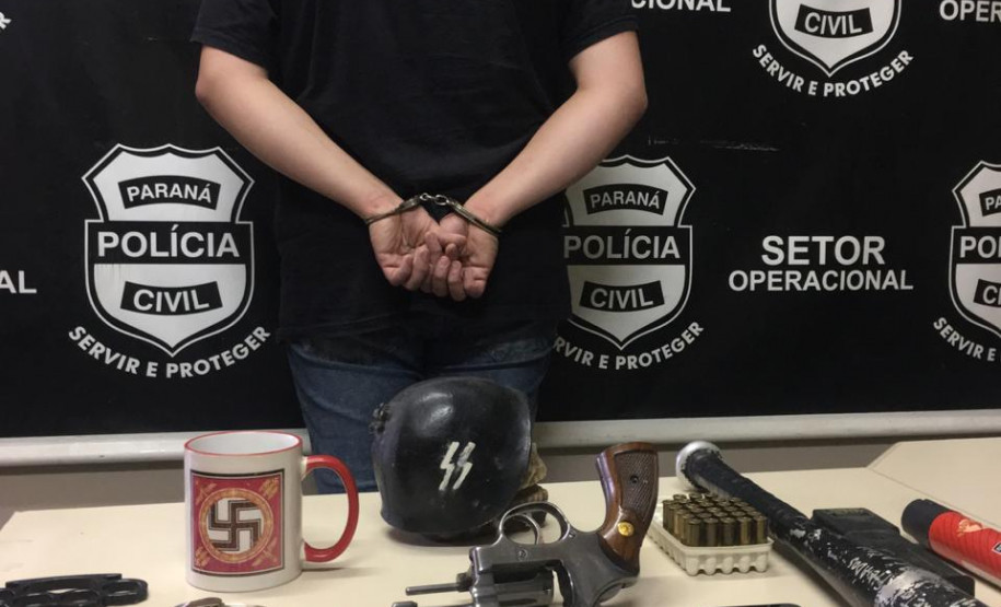 PCPR prende suspeito de integrar grupo neonazista em Ponta Grossa