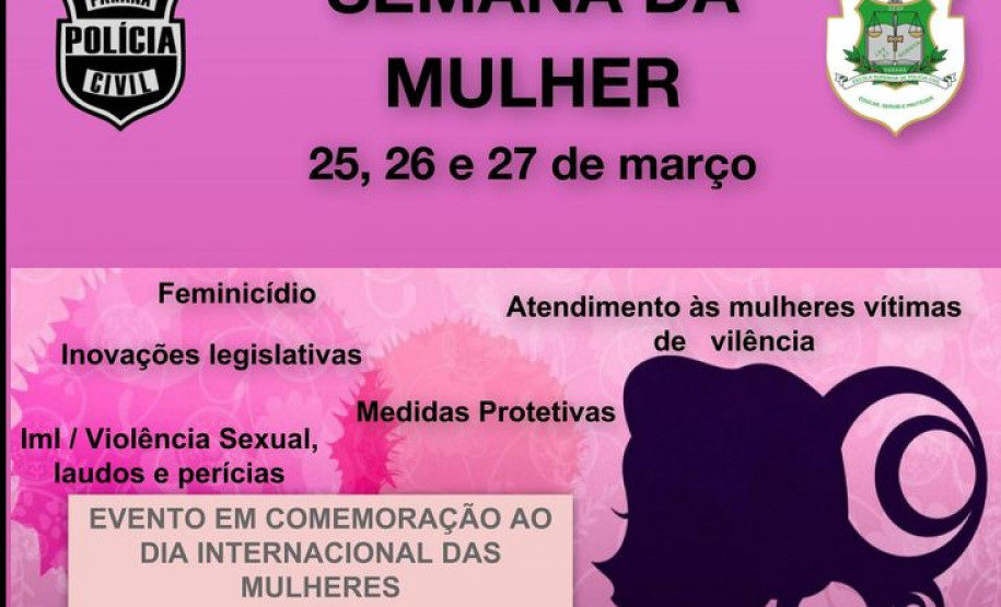 Inscrições para o curso da Semana da Mulher promovido pela PCPR vão até 21 de março