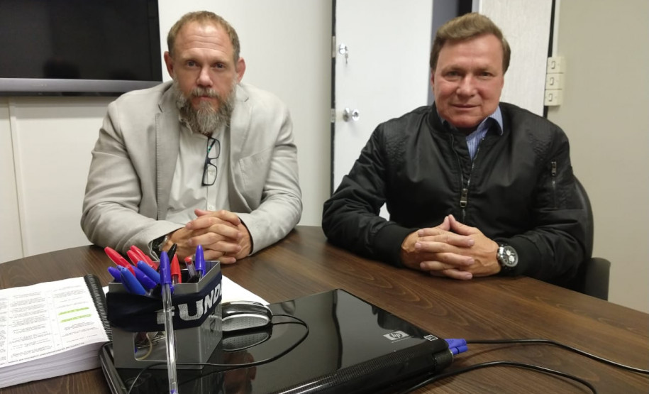 Delegado-geral da PCPR recebe a visita do deputado estadual Mauro Moraes