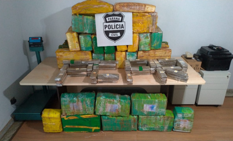 PCPR apreende mais de 620 quilos de maconha em Cascavel