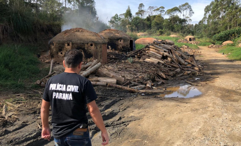PCPR prende proprietário de carvoaria clandestina na RMC