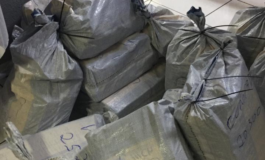 Droga apreendida em Porto Amazonas.