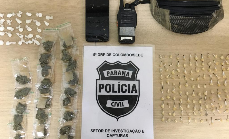 PCPR deflagra operação contra o tráfico de drogas e prende três pessoas em Colombo