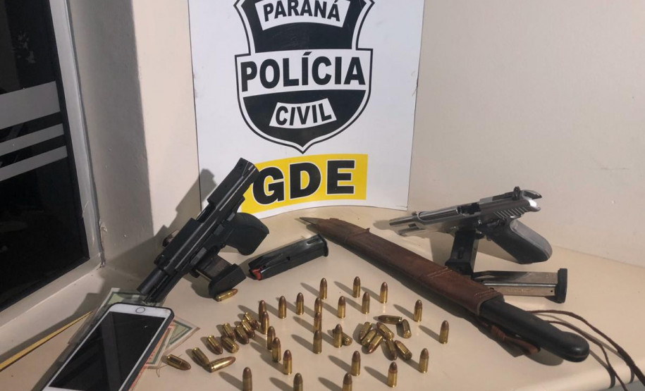 PCPR apreende armas de fogo envolvendo ocorrência de violência doméstica no Oeste do Estado