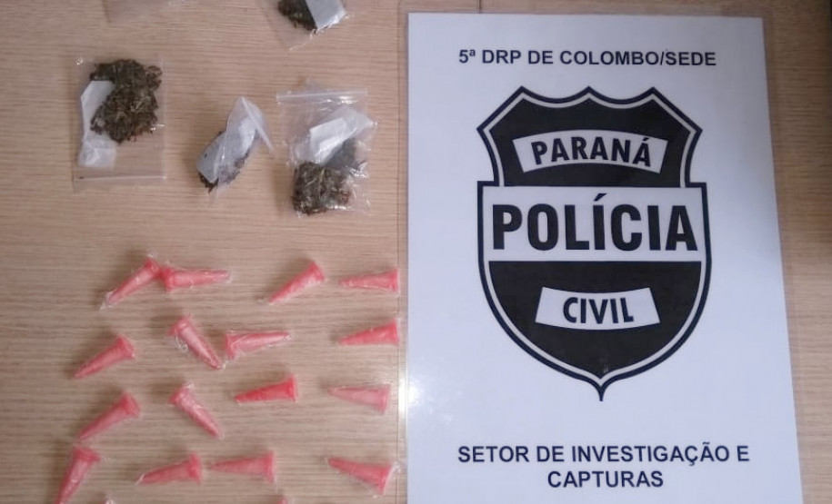 PCPR prende suspeita de trafico de drogas em Colombo