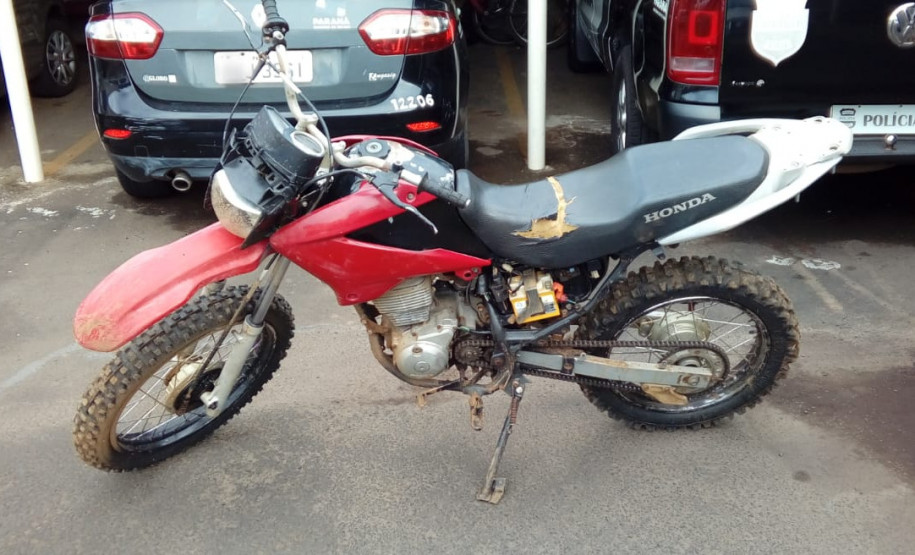PCPR recupera motocicleta furtada em Cruz Machado PCPR recupera motocicleta furtada em Cruz Machado