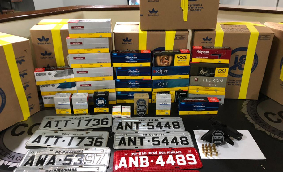 PCPR recupera carga de cigarros roubada e prende dois homens em São José dos Pinhais