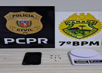 PCPR e PMPR prendem homem em flagrante por tráfico de drogas em Nova Olímpia