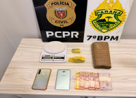 PCPR e PMPR prendem casal em flagrante durante operação contra o tráfico de drogas em Tapira