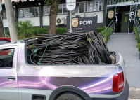 PCPR prende homem em flagrante por receptação de uma tonelada de cabos de telefonia em Curitiba
