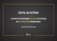 PCPR oferta 102 vagas de estágio em 39 municípios paranaenses