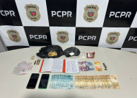 PCPR prende homem em flagrante por tráfico de drogas e posse ilegal de munição em Piraquara