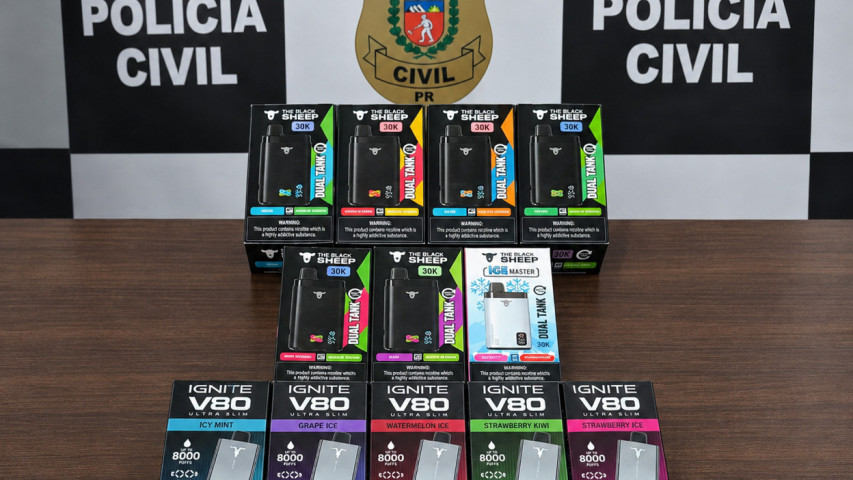 PCPR prende homem por comercialização de cigarros eletrônicos em Campo Largo